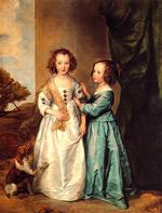 欧洲12-19世纪油画五_DYCK, Sir Anthony Van - Portrait of Philadelphia and Elisabeth Cary